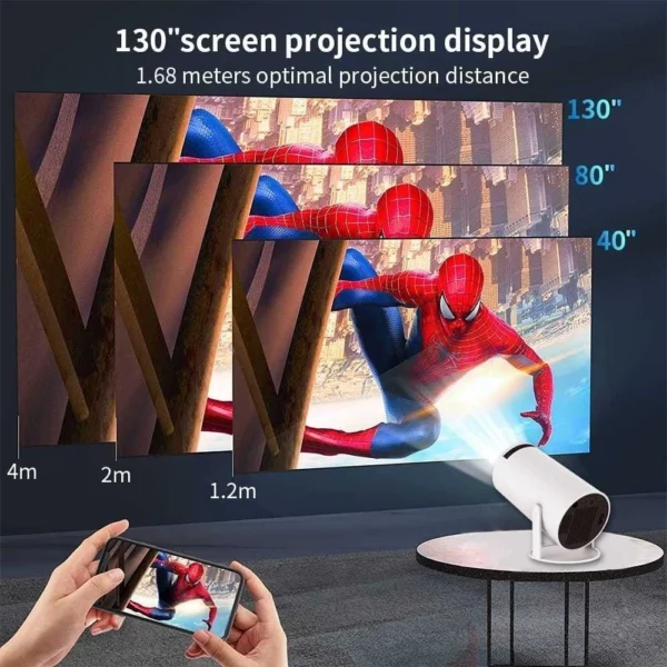 Projetor 4K, HD, 150 Polegadas - Celular, Tv B0x, Xbox, PS, Pc, Wifi HY300 - Image 8
