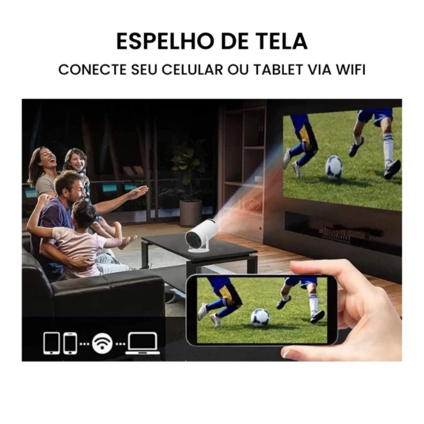 Projetor 4K, HD, 150 Polegadas - Celular, Tv B0x, Xbox, PS, Pc, Wifi HY300 - Image 6