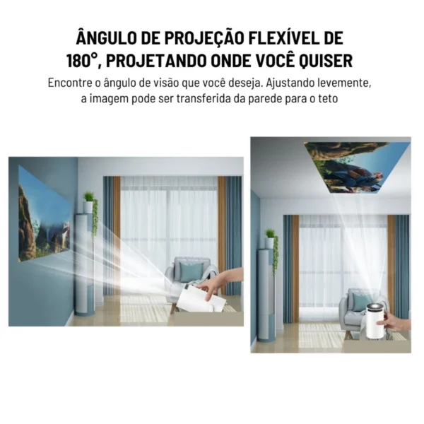 Projetor 4K, HD, 150 Polegadas - Celular, Tv B0x, Xbox, PS, Pc, Wifi HY300 - Image 4
